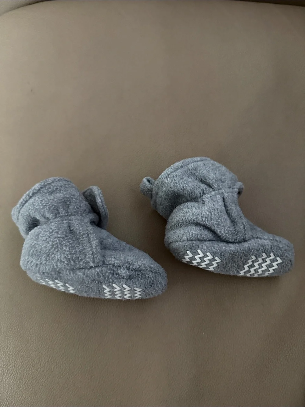 Set of Baby Mittens and Booties in Black, Brown, Navy & Gray